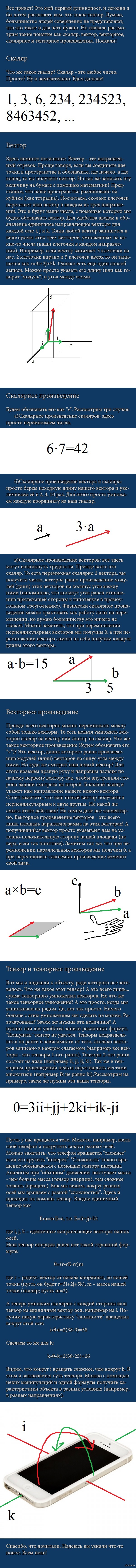 Что такое тензор и зачем он вообще нужен | Пикабу