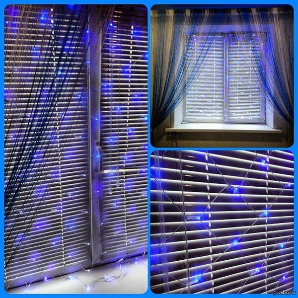 А у нас тоже вместо ёлки новогоднее окно)