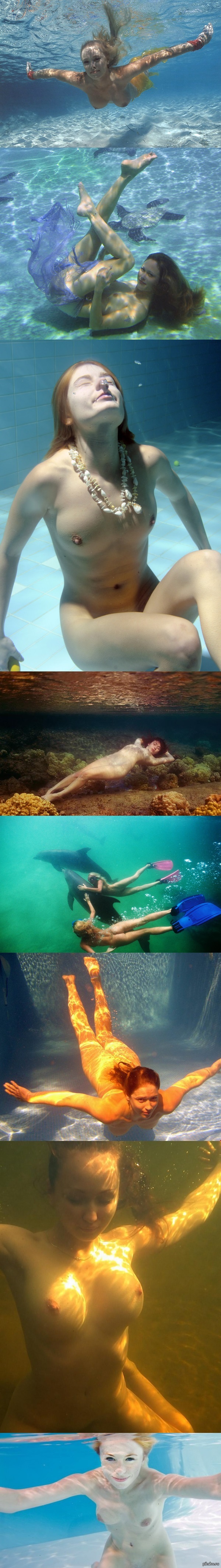 A selection of underwater strawberries - NSFW, Girls, Under the water, Longpost