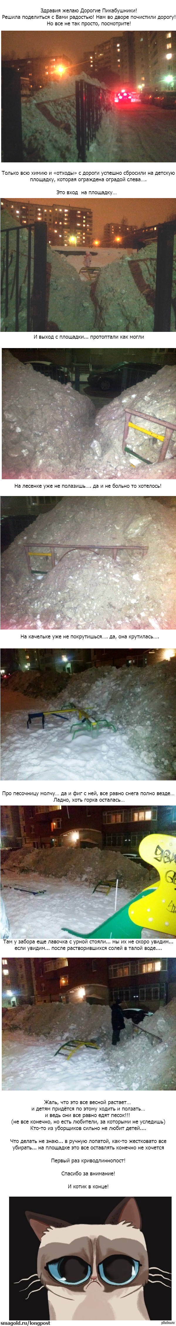 Все молодцы! Замечательно убрали снег!