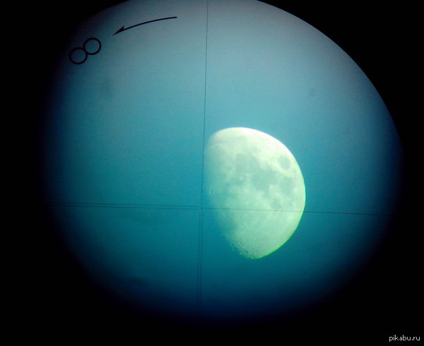 Луна в трубе тахеометра...