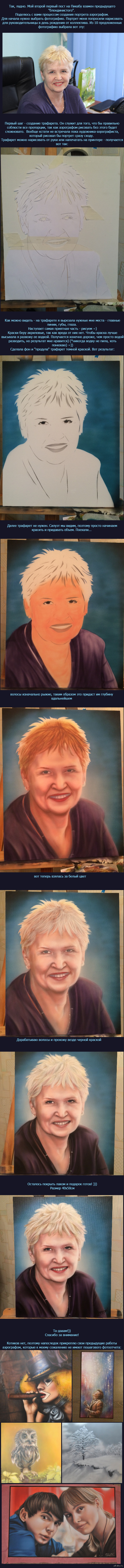 Портрет аэрографом.