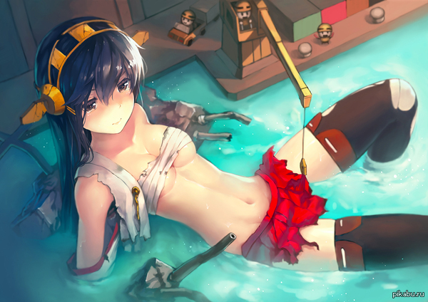 Anime_art 60 - NSFW, Anime, Kantai collection, Haruna, Art, Anime art