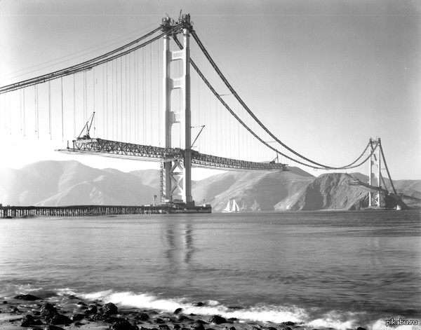 Строительство моста Золотые Ворота