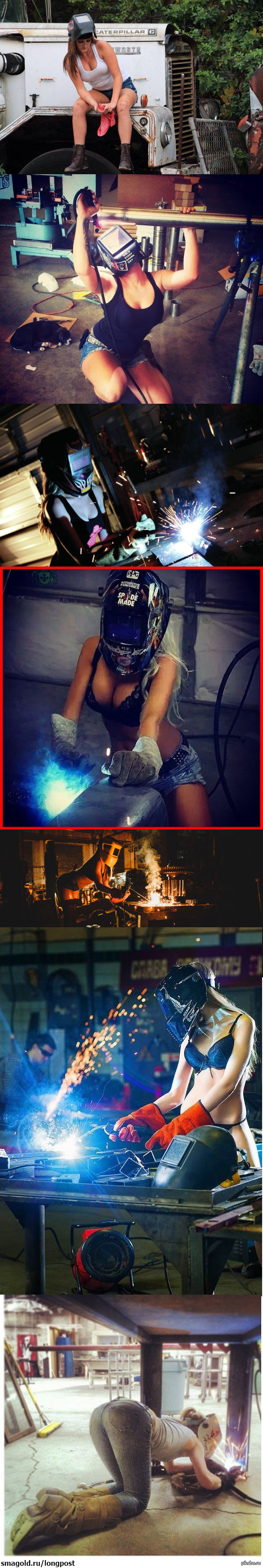 Welding girls - Girls, NSFW, Longpost, Strawberry, Welder