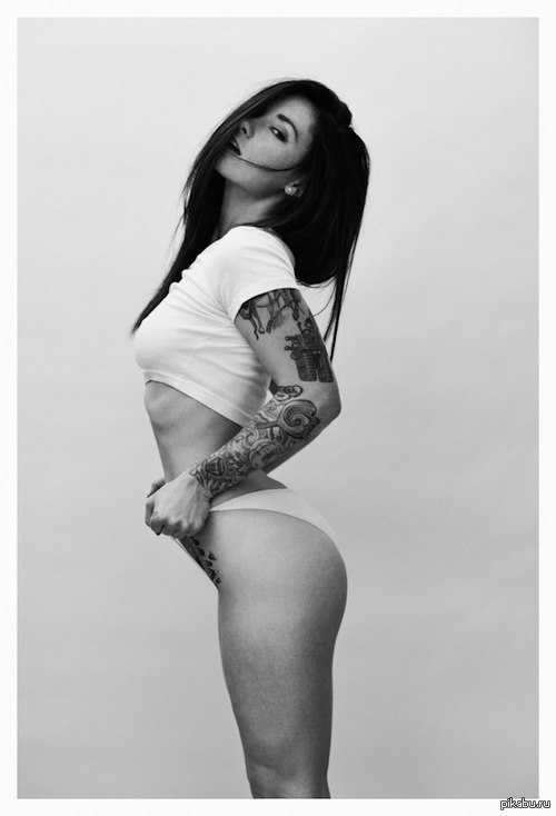 I'll just leave it here :o - NSFW, Beautiful girl, Brunette, Tattoo, Black and white