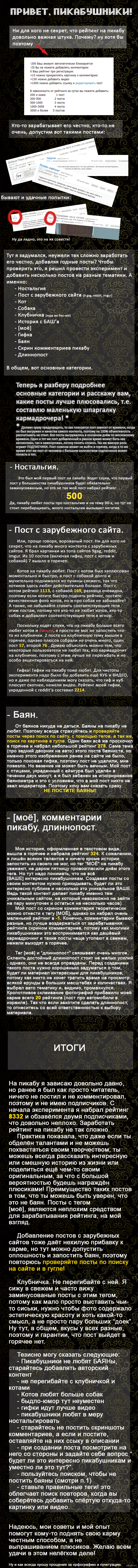 Как честно заработать рейтинг на пикабу!