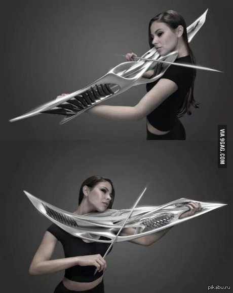 Скрипка-оружие.