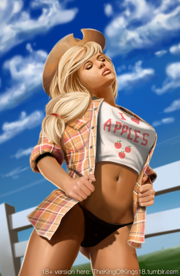 Applejack - NSFW, My little pony, Images, Applejack, Humanization, MLP Edge