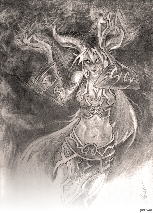 Auchenike from XC - My, Drawing, My, Hearthstone