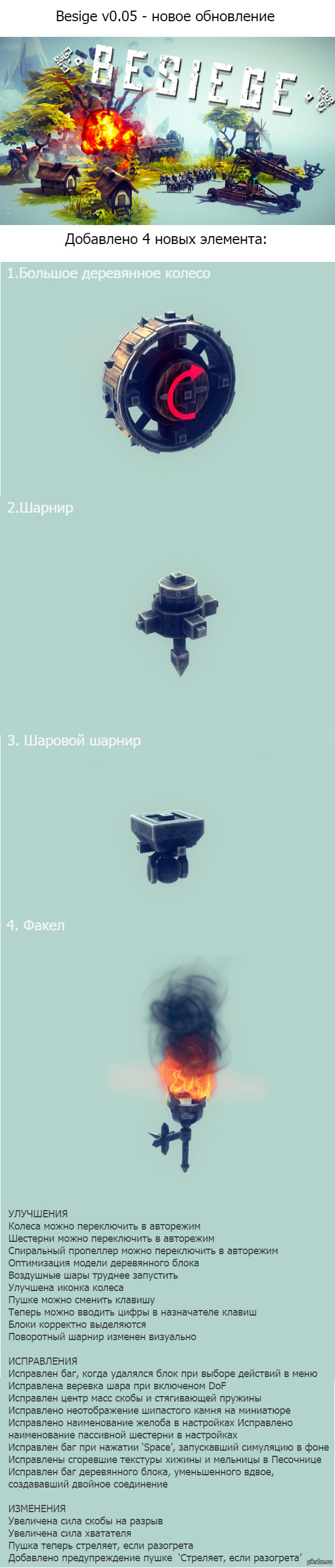 Besiege v0.05 - вышло обновление