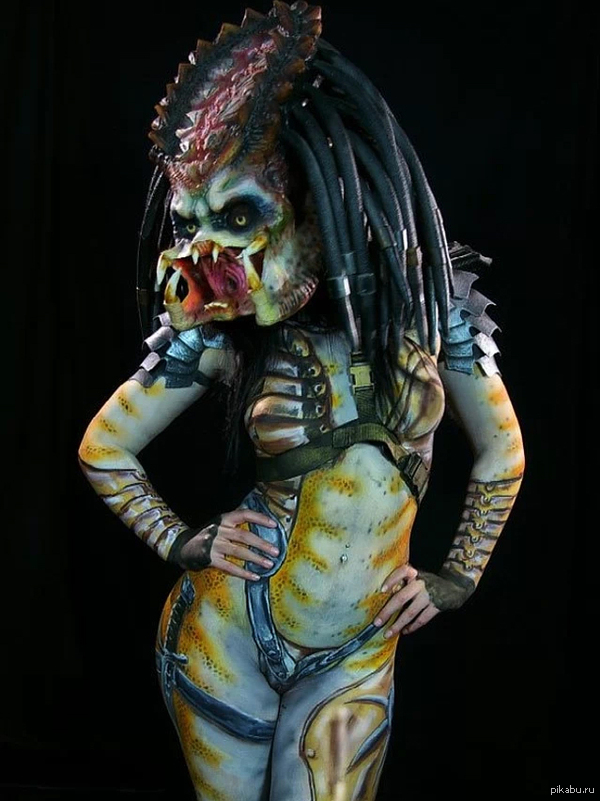 Damn good cosplay! - NSFW, Cosplay, Predator, Bodypainting, Predator (film)