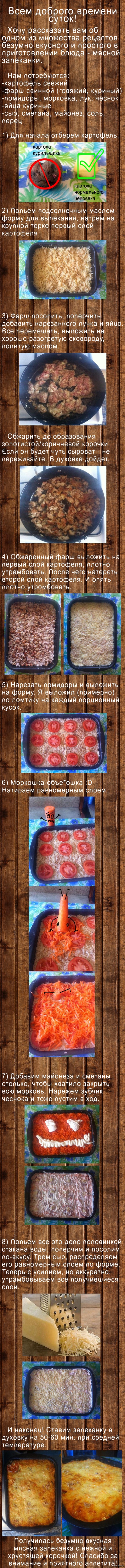 Мясная запеканка с нежной корочкой ^^