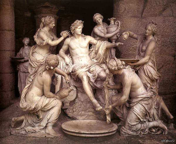 &quot;Apollon and the Nymphs&quot;, Francois Girardon, Gardens of Versailles, Versailles, France, 1666. "  ",  ,  , , , 1666.