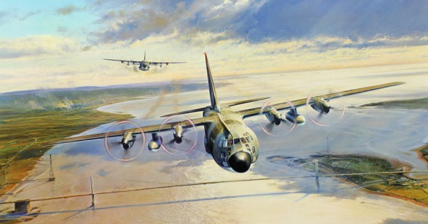 Тейлор войне. Robert Taylor художник. C-130 Hercules. Aviation Art Robert Taylor.