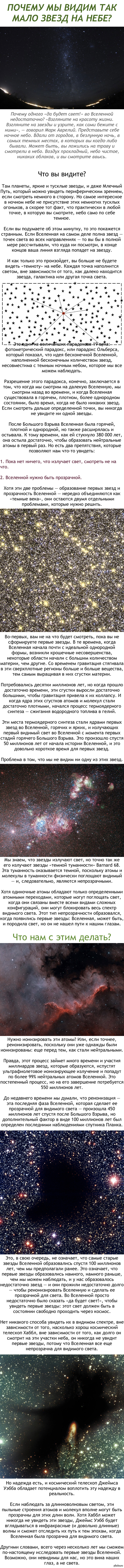 Почему мы видим так мало звезд на небе?