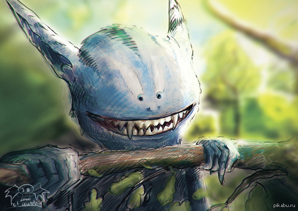 "Зверёныш". Дебютный опыт работы с графическим планшетом:)