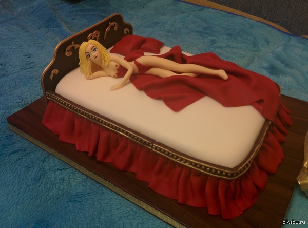 Erotica? Nope - birthday cake (yes, you can eat it!) - NSFW, My, Cake, Erotic, Holidays, Birthday, Presents, Girls, Blonde