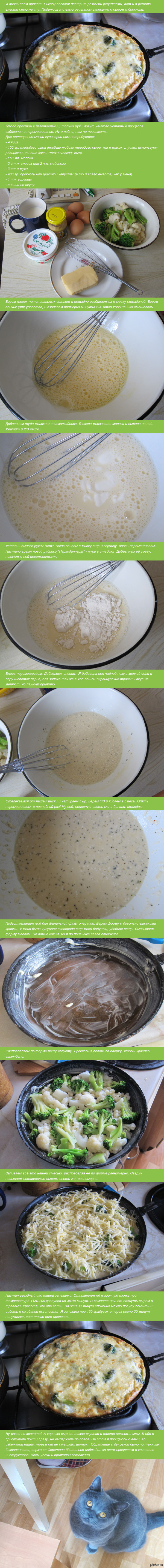 Запеканка с сыром и брокколи