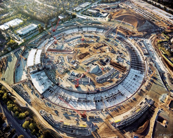 This is what the construction of the new Apple Campus 2 looks like - Apple, Apple campus 2, Office, Building