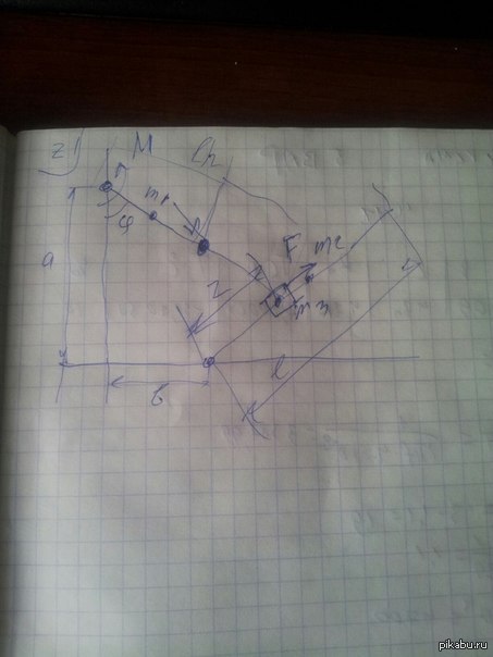 Need help! Need to make an equation system for a trolley - My, Help, Mathematics, Robotics, Task