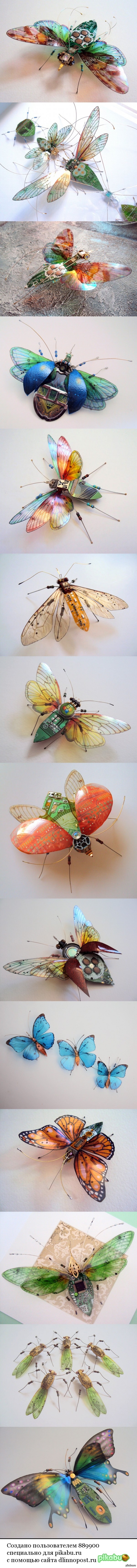 Насекомые из старых компьютерных плат