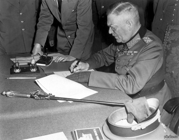 Keitel signing the Act of Unconditional Surrender - Victory, The Second World War, The photo, May 9, May 9 - Victory Day