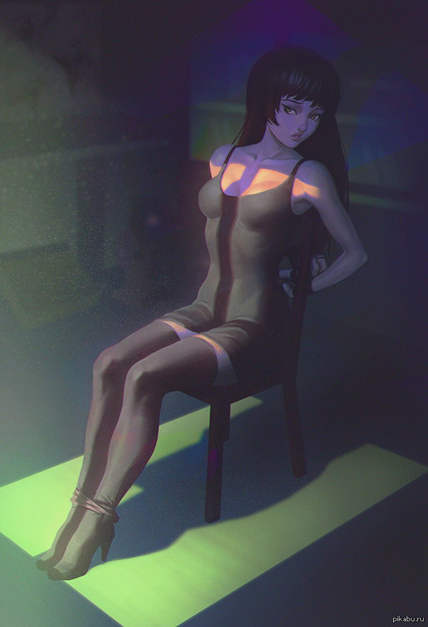 keep slipping away - Girls, , Ilya Kuvshinov, Shibari, NSFW, Digital drawing, Art