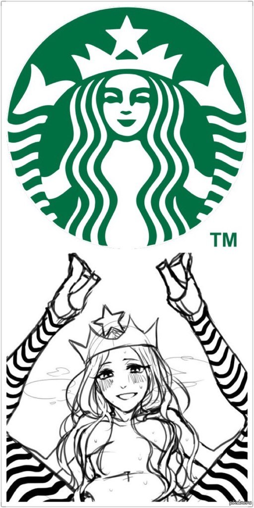 The real meaning of the Starbucks logo - Starbucks, Logo, Images, Hentai