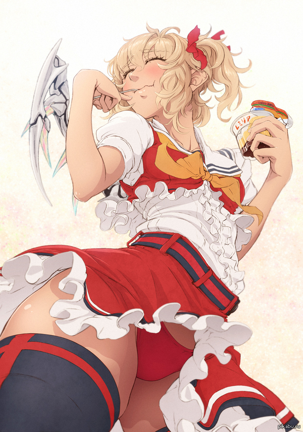 Flandre Scarlet. - NSFW, Аниме, Anime Art, Touhou, Flandre Scarlet