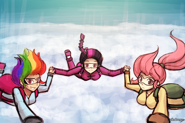 "У нас был ящик энергетиков, кредитка Королевского Банка Эквестрии и телефон парашютного клуба..."