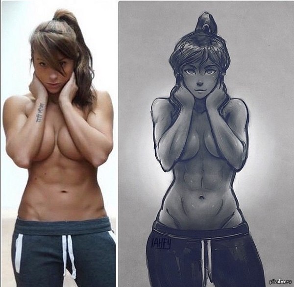 Cartoon and reality - NSFW, , Avatar: The Legend of Korra, Cosplay, Art, Corra, Iahfy