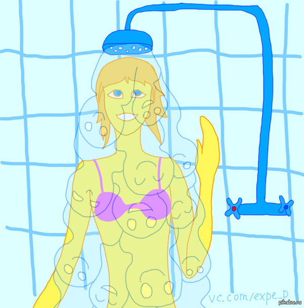 Souls from the soul - My, Drawing, Girls, Shower, Soul, Expe, Light addiction