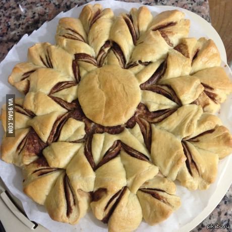 Цветочный торт из нутеллы.