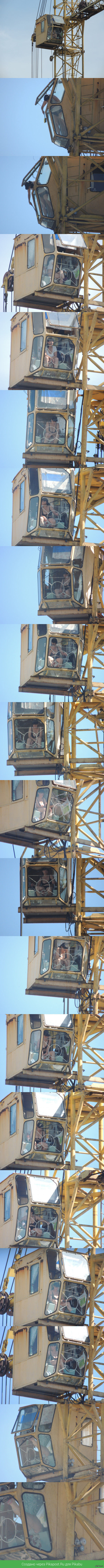 Crane operator. View from my window. History of three days... - NSFW, My, Longpost, Summer, Crane operator, Building