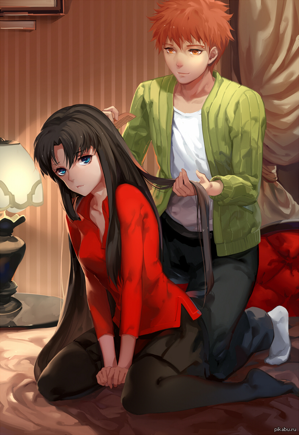 Tohsaka Rin & Emiya Shirou - Anime art, Anime, Fate, Fate-stay night, Tohsaka rin, Emiya Shirou, Yomi yasou