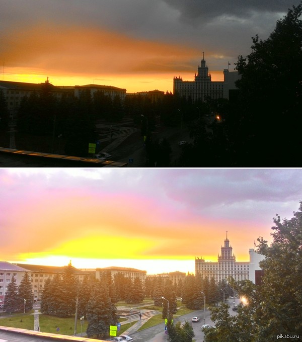 Закат в Челябинске 09/07/2015