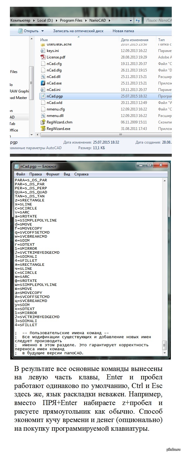 Как сделать укороченные команды в Нанокаде