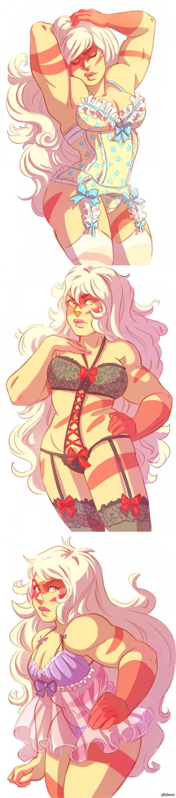 Lingerie Jasper - NSFW, Steven Universe, Jasper, Длиннопост