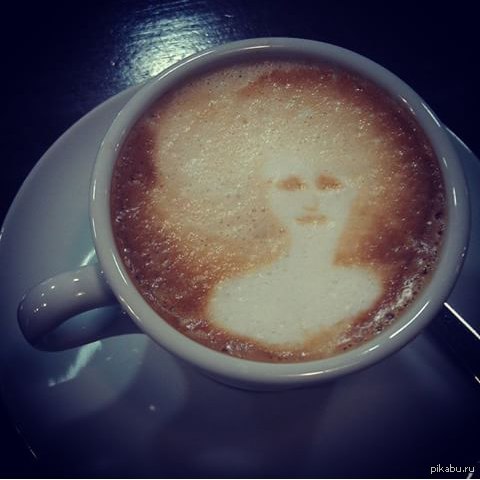 Cappuccino forever alone - NSFW, My, Drawing, Coffee, Beautiful girl