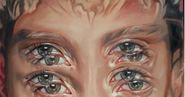 Жалобы на двоение в глазах. Картина глаза. Глаза в живописи. Картина много глаз.