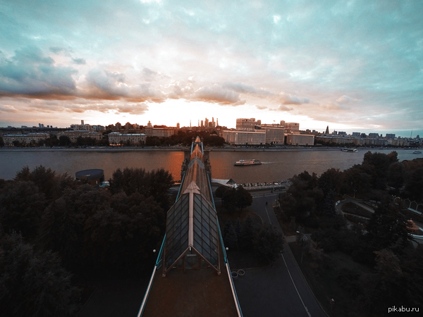 Andreevsky Bridge - My, Drone, Quadcopter, Copter, Moscow, Moscow City, Ministry of Defense of the Russian Federation, Andreevsky Bridge