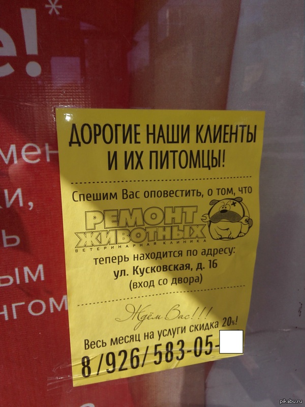 Ремонт Животных переехал.