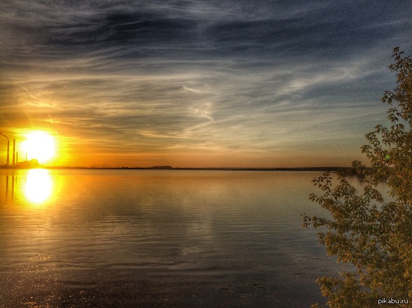 Закат над Пронским водохранилищем