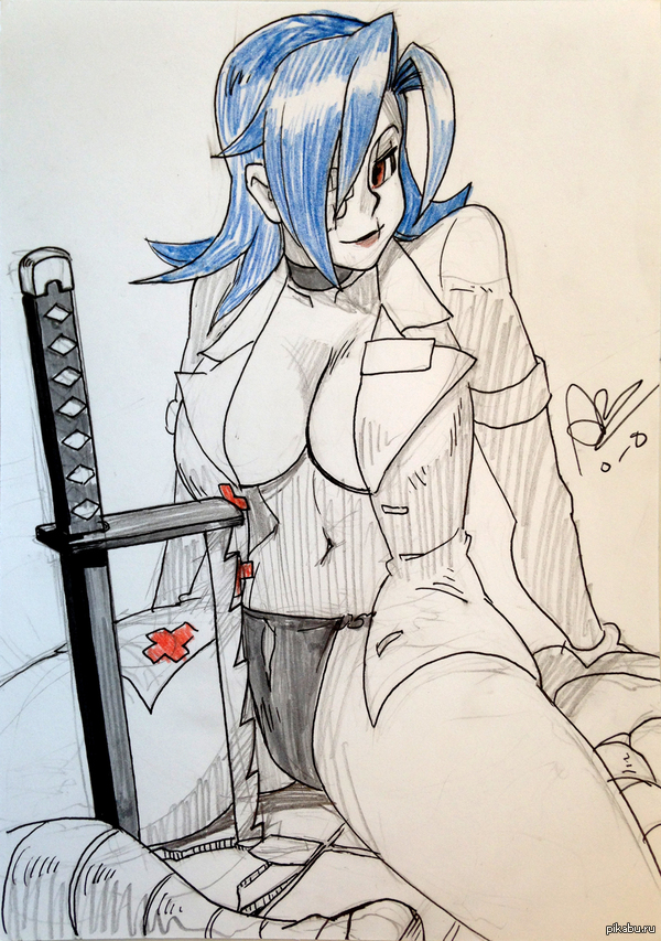 Valentine - NSFW, Skullgirls, Valentine, Девушки, Рисованная эротика, Alex Ahad