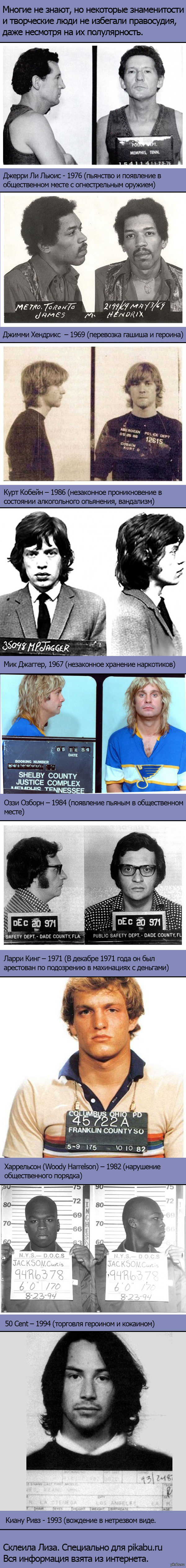 Знаменитости, которых правосудие не обошло стороной.