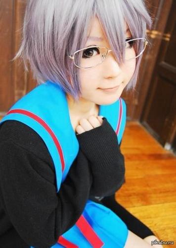 Милый косплей Юки Нагато.