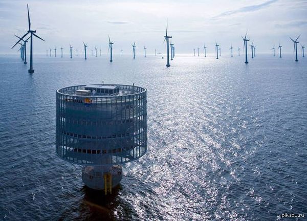 The largest offshore wind farm in Sweden. - Wind generator, Sea, Siemens, Sweden