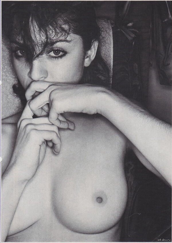 Madonna in Playboy. - NSFW, Madonna, Breast, Black and white, 1985, Playboy
