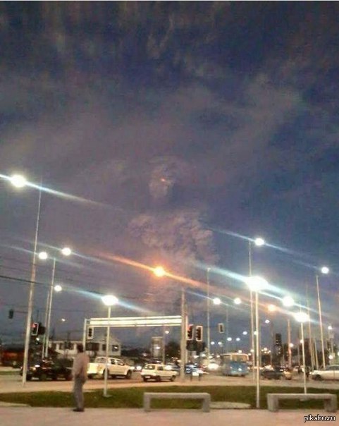 Извержение вулкана в Чили